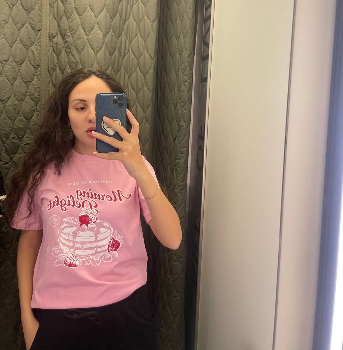 Pink oversized shirt